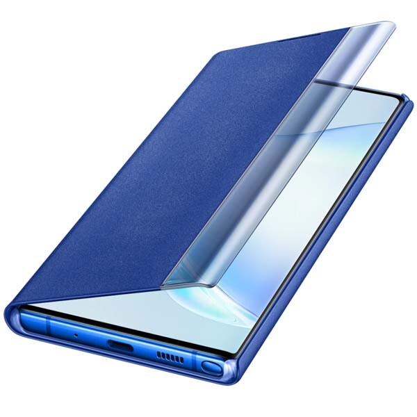 Husa Clear View pentru SAMSUNG Galaxy Note 10 Plus, EF-ZN975CLEGWW, albastru