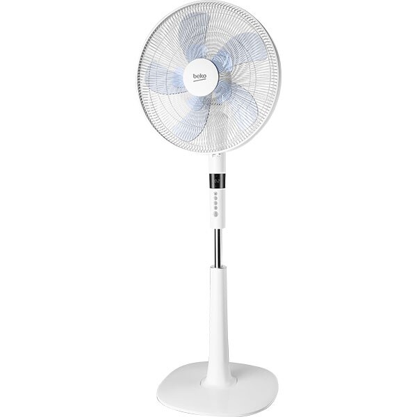 Ventilator cu picior BEKO EFS7700W, 26 trepte de viteza, 40 cm, 60 W, alb