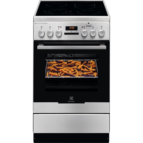 Aragaz ELECTROLUX EKC54972OX, 4 arzatoare, Electric, L 50 cm, Grill, inox