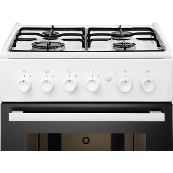 Aragaz ELECTROLUX EKG51151OW, 4 arzatoare, Gaz, L 50 cm, Grill, alb