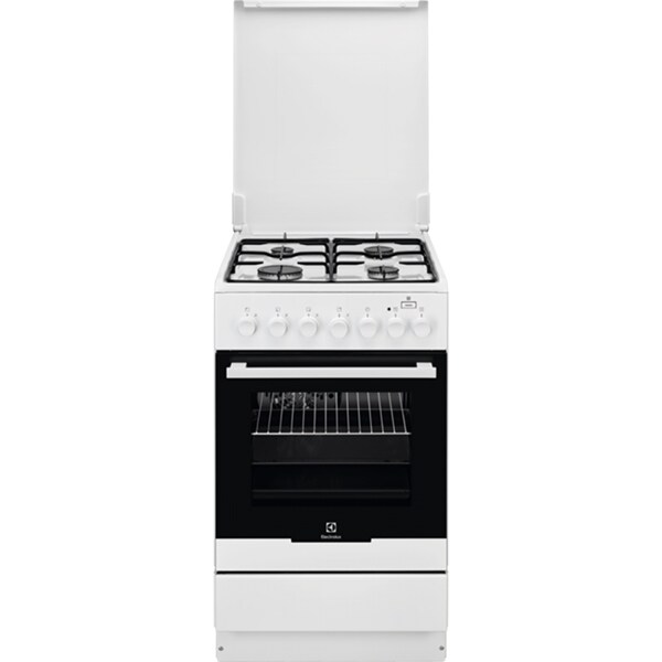 Aragaz ELECTROLUX EKK52950OW, 4 arzatoare, Mixt, L 50 cm, Grill, alb