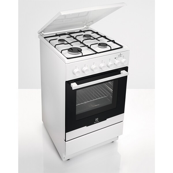 Aragaz ELECTROLUX EKK52950OW, 4 arzatoare, Mixt, L 50 cm, Grill, alb