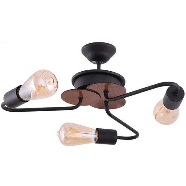 Lustra ERSTE LICHT ENIS2 EL0058503, 180W, E27, negru