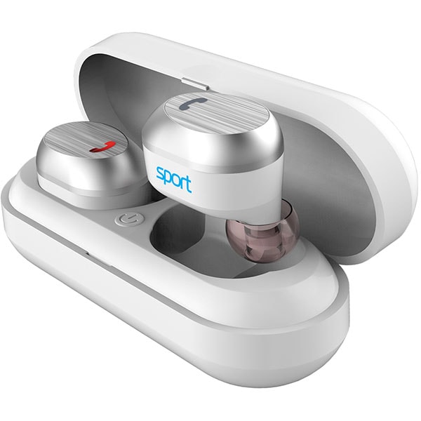 Casti ELARI NanoPods Sport, True Wireless, Bluetooth, In-Ear, Microfon Noise Cancelling, Waterproof, alb