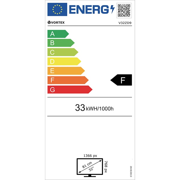 Televizor LED VORTEX V32ZD9, HD, 81cm