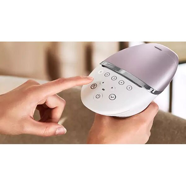 Epilator IPL PHILIPS Lumea Prestige BRI954/00, 250.000 impulsuri, 3 accesorii, Senzor Smartskin, acumulator, alb-lila