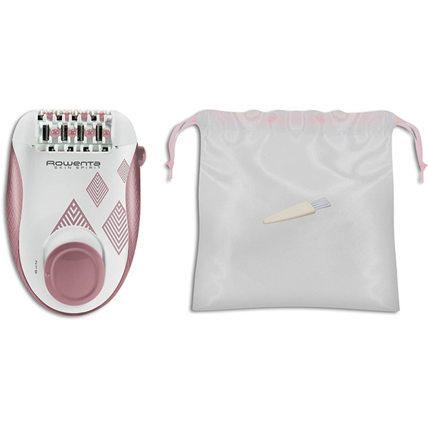 Epilator ROWENTA Skin Spirit EP2900F0, 24 pense, 2 viteze, 2 accesorii, retea, alb-roz