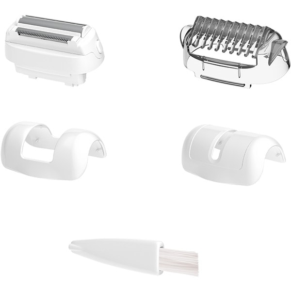 Epilator ROWENTA Aqua Soft EP4930F0, 24 pensete, 2 viteze, 6 accesorii, Wet&Dry, acumulator, alb-argintiu