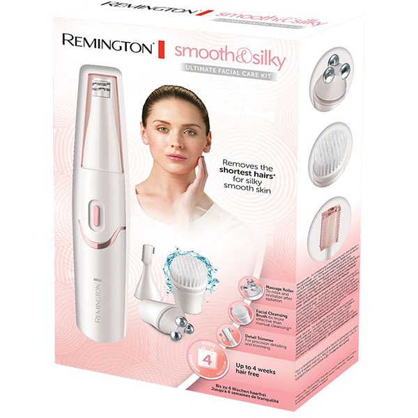 Kit ingrijire faciala REMINGTON Smooth and Silk EP7070, baterii, alb