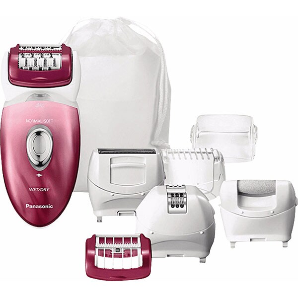 Epilator PANASONIC ES-ED92RP503, 48 pensete, 2 viteze, 6 accesorii, acumulator, alb-roz