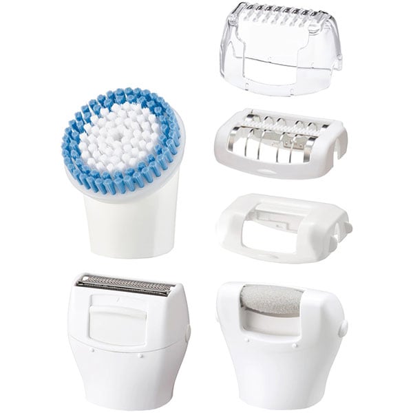 Epilator PANASONIC ES-EL9A-S503, 60 pensete, 3 viteze, 6 accesorii, acumulator, alb-argintiu