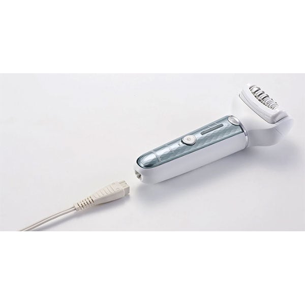 Epilator PANASONIC ES-EL2A-A503, 60 pensete, 3 viteze, 3 accesorii, Wet&Dry, acumulator, alb-albastru