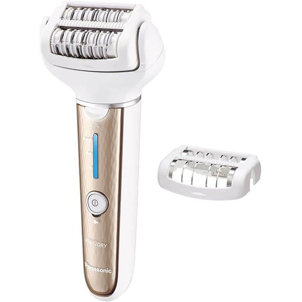 Epilator PANASONIC ES-EL3A-N503, 60 pensete, 3 viteze, 4 accesorii, acumulator, alb-auriu