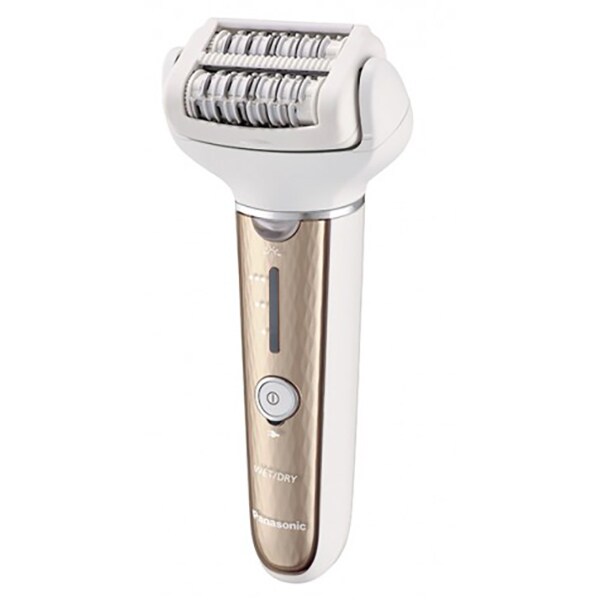 Epilator PANASONIC ES-EL3A-N503, 60 pensete, 3 viteze, 4 accesorii, acumulator, alb-auriu