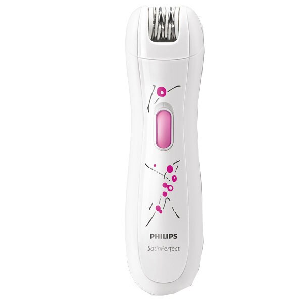 Epilator PHILIPS Satinelle Essential HP6550/01, 21 pensete, 1 penseta, retea, alb-mov + Trimmer + Penseta