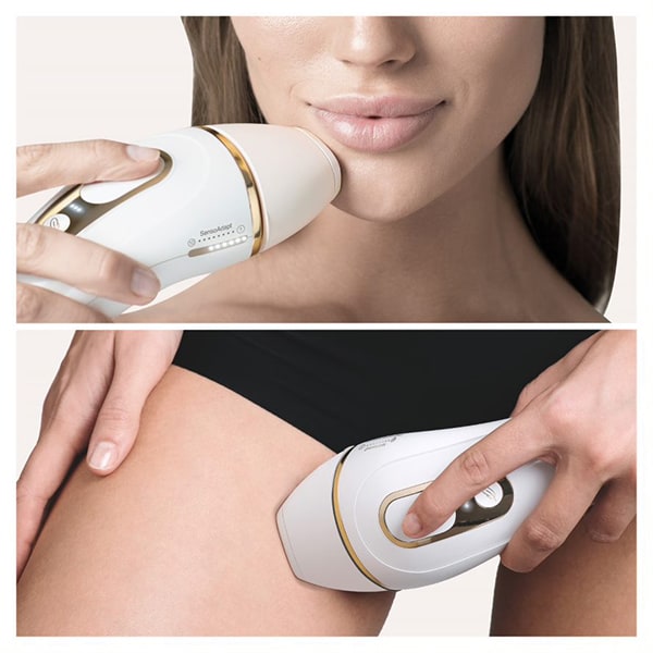 Epilator BRAUN Silk-epil Expert Pro 5 PL5124, 400.000 pulsatii, alb + Aparat de ras