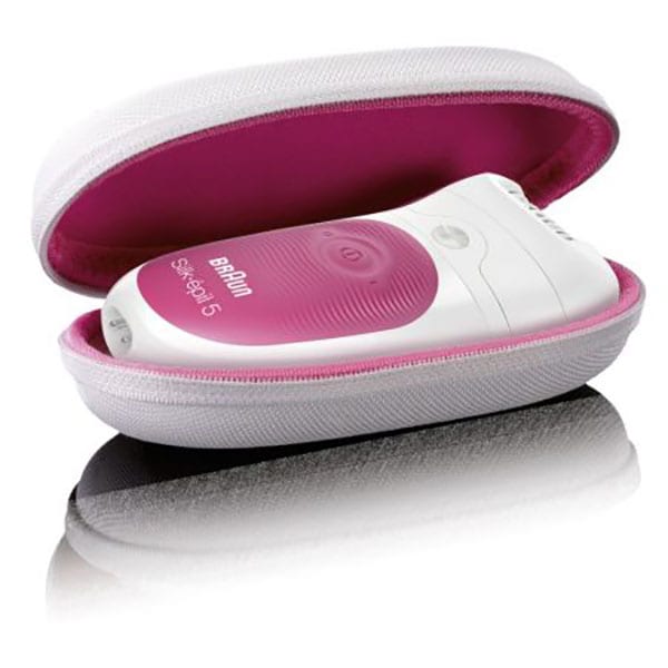 Epilator BRAUN Silk-epil 5 SE5 5-547, 28 pensete, 2 viteze, 2 accesorii, MicroGrip, acumulator, alb-roz + Borset