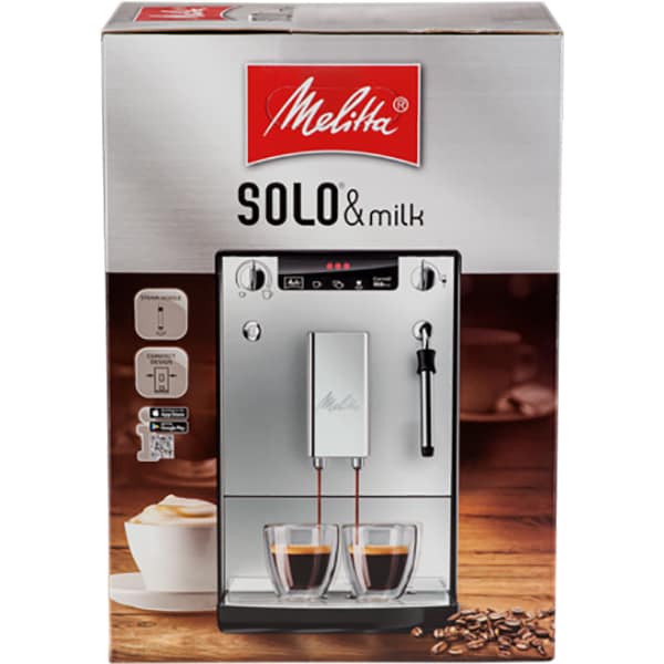 Espressor automat MELITTA Caffeo Solo&Milk CAFFEOSOLOMS, 1.2l, 1400W, 15 bar, argintiu-negru