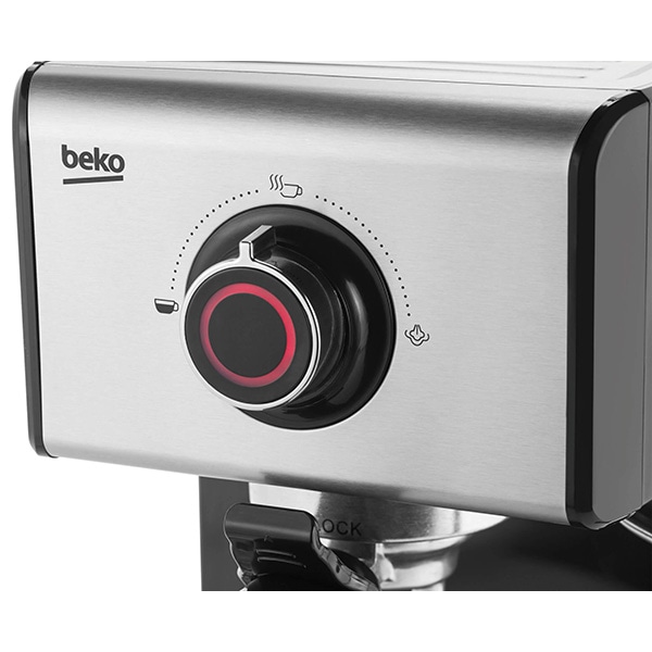 Espressor manual BEKO CEP5152B, 1.2l, 1200W, 15 bar, indicator luminos, negru-argintiu
