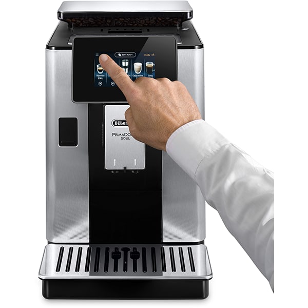 Espressor automat DELONGHI PrimaDonna Soul ECAM.610.74.MB, 2.2l, 1450W, 19 bar, argintiu-negru
