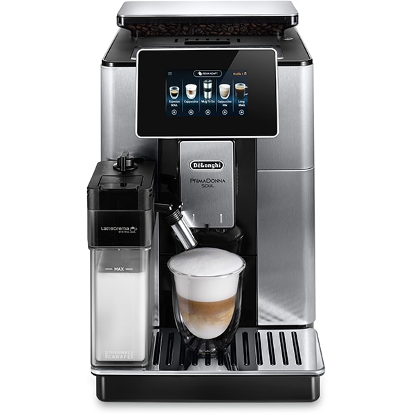 Espressor automat DELONGHI PrimaDonna Soul ECAM.610.74.MB, 2.2l, 1450W, 19 bar, argintiu-negru