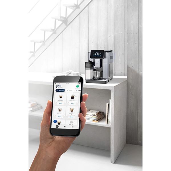 Espressor automat DELONGHI PrimaDonna Soul ECAM.610.74.MB, 2.2l, 1450W, 19 bar, argintiu-negru