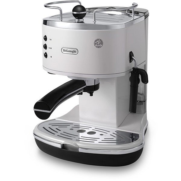 Espressor manual DELONGHI Icona ECO311.W, 1.4l, 1100W, 15 bar, sistem Cappuccino, alb-negru