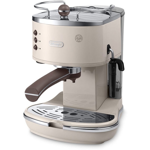 Espressor manual DELONGHI Icona Vintage ECOV 311.BG, 1.4l, 1100W, 15 bar, sistem Cappuccino, crem-argintiu
