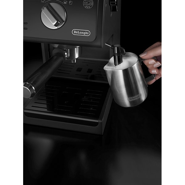 Espressor manual DELONGHI ECP 31.21, 1.1l, 1100W, 15 bar, sistemul Cappuccino, negru-argintiu