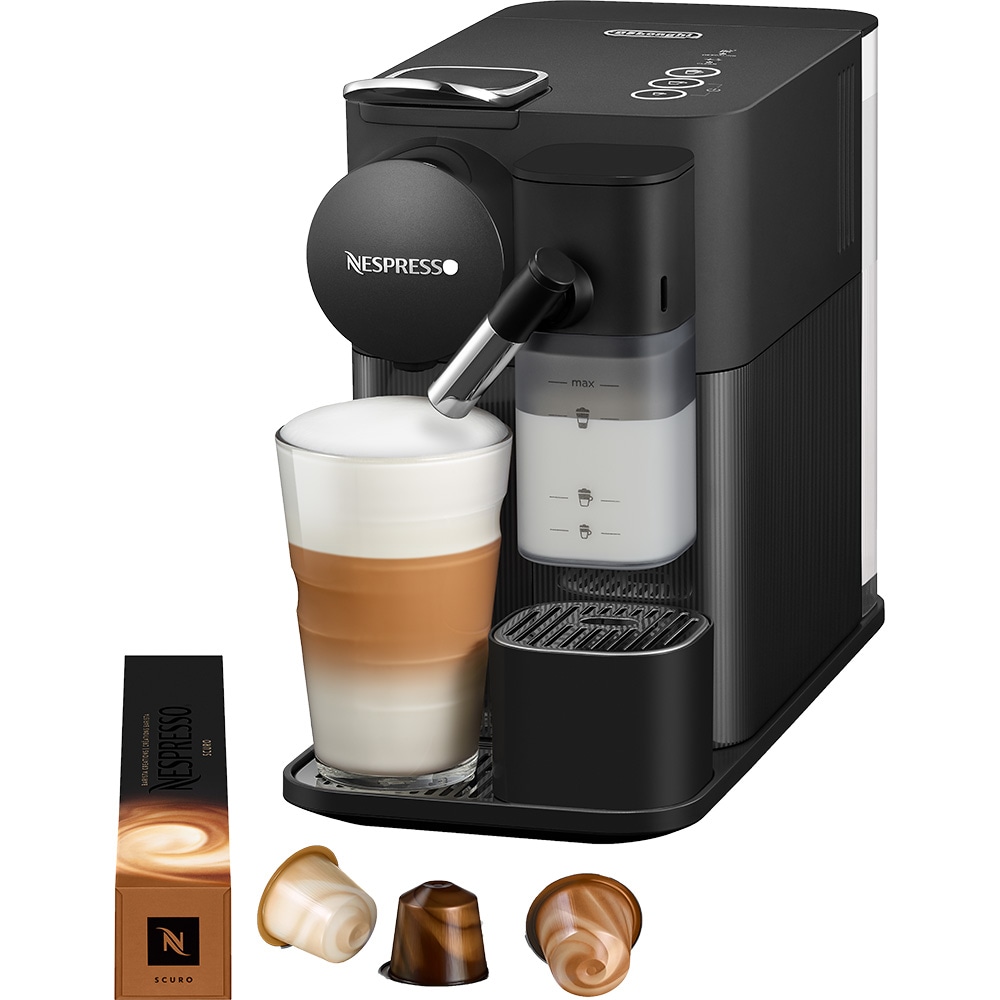 Espressor capsule NESPRESSO Lattissima One Evolution EN510.B, 1l, 1450W, 19 bar, negru