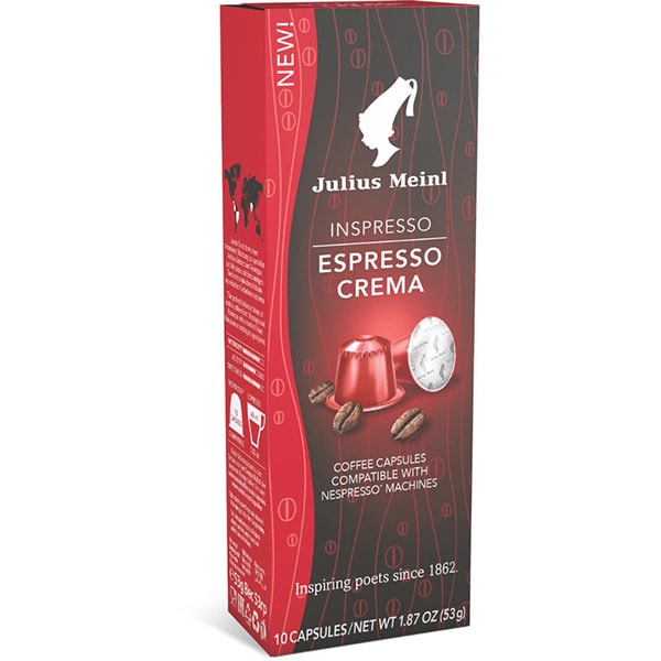 Pachet: Espressor capsule JULIUS MEINL Inspresso + 80 capsule M00134, 1l, 1450W, 15 bar, negru-argintiu