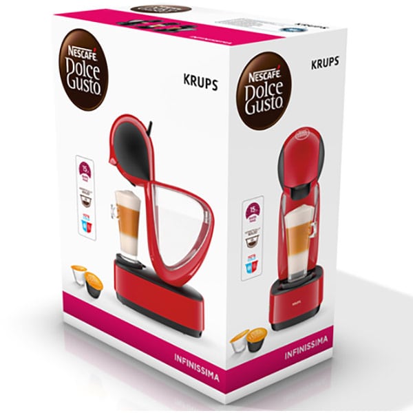 Espressor capsule KRUPS Infinissima KP170531, 1.2l, 1500W, 15 bar, rosu-negru
