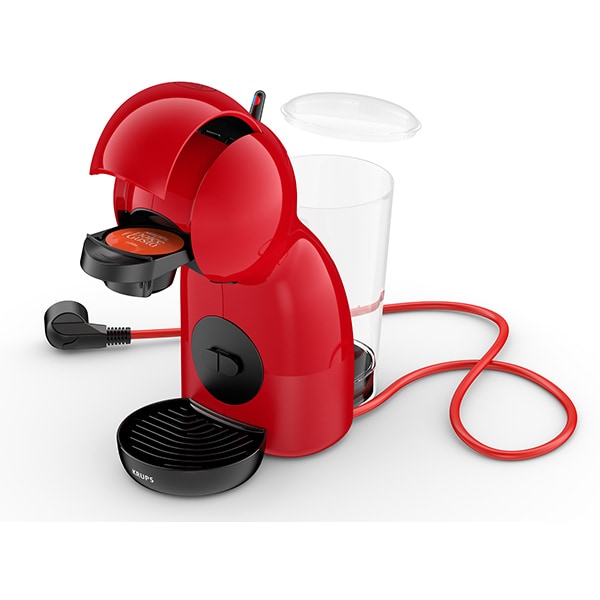 Espressor capsule KRUPS Nescafe Dolce Gusto Piccolo XS KP1A0531, 0.8l, 1600W, 15 bar, functia Eco, rosu-negru