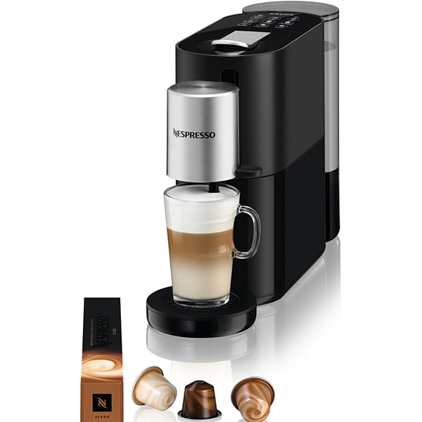 Espressor capsule NESPRESSO Atelier XN890831, 1l, 1500W, 19 bar, argintiu-negru