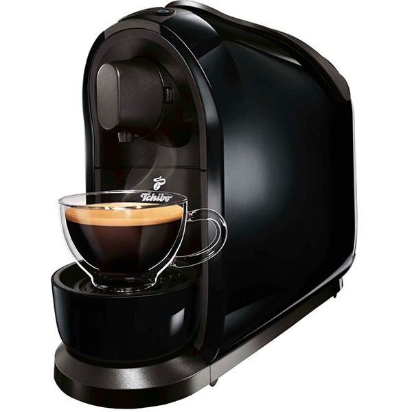 Pachet: Espressor capsule TCHIBO Cafissimo PURE + 80 capsule PUREBK80, 1l, 1250W, 15 bar, negru 