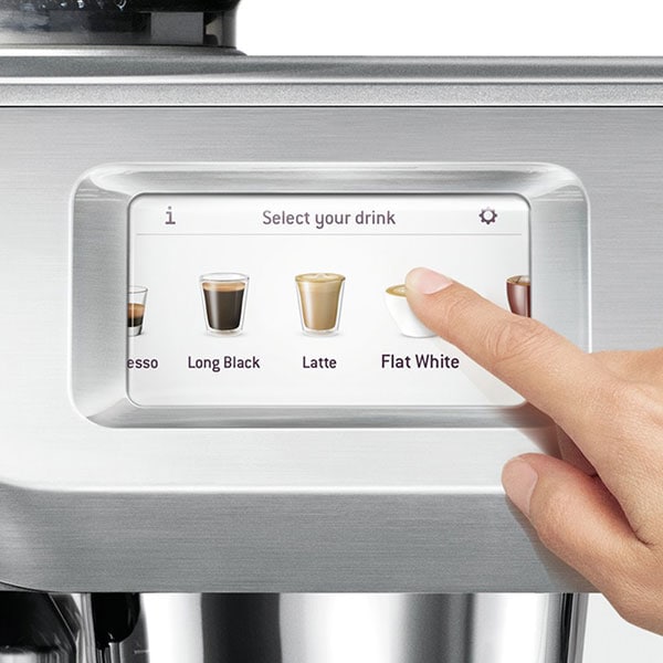 Espressor manual SAGE SES990BSS, 2.5l, 2400W, 15 bar, sistem Oracle Touch, argintiu