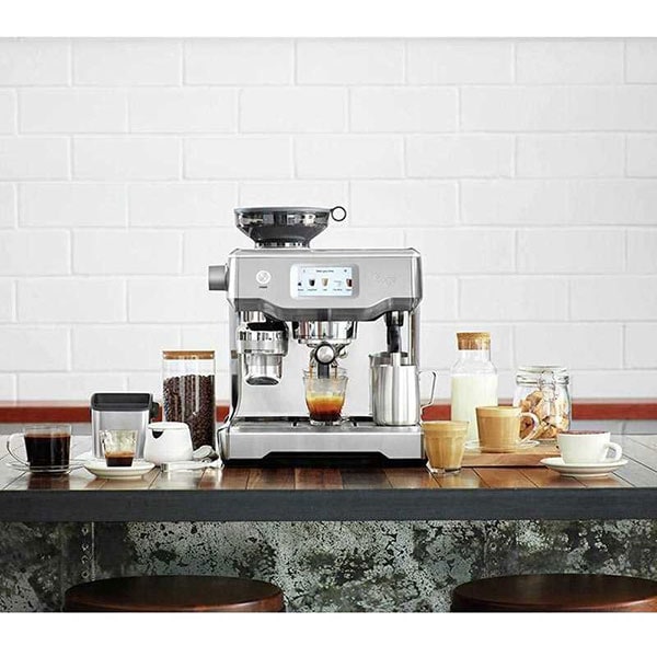 Espressor manual SAGE SES990BSS, 2.5l, 2400W, 15 bar, sistem Oracle Touch, argintiu