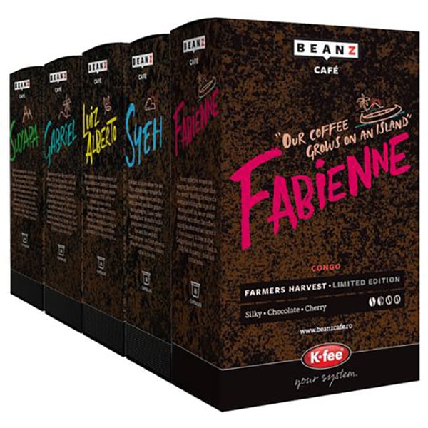 Pachet Espressor BEANZ Square 304570 + 5 cutii de capsule cu cafea, 1l, 19 bari, 1455W, negru - gri 