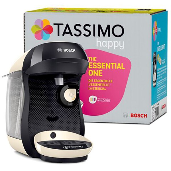Espressor capsule BOSCH Tassimo Happy TAS1007, 0.7l, 1400W, bej-negru