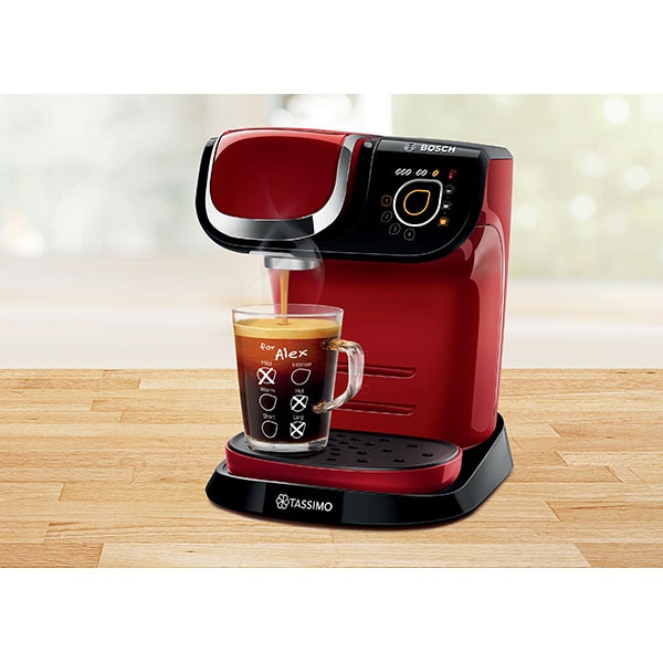 Espressor capsule BOSCH Tassimo My Way 2 TAS6503, 1.3l, 1500W, 15 bar, rosu-negru