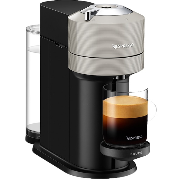 Pachet espressor capsule NESPRESSO Vertuo Next + Aparat spumare lapte Aeroccino XN911B10, 1.1l, 1500W, 19 bar, gri-negru