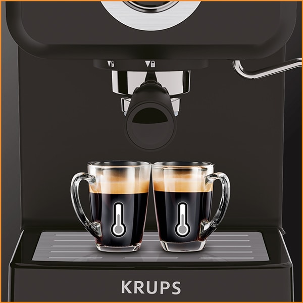 Espressor manual KRUPS Opio XP320830, 1.5l, 1050W, 15 bar, negru-argintiu