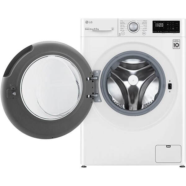 Masina de spalat rufe frontala slim LG F2WN2S6N4E, 6.5 kg, 1200rpm, Clasa E, alb