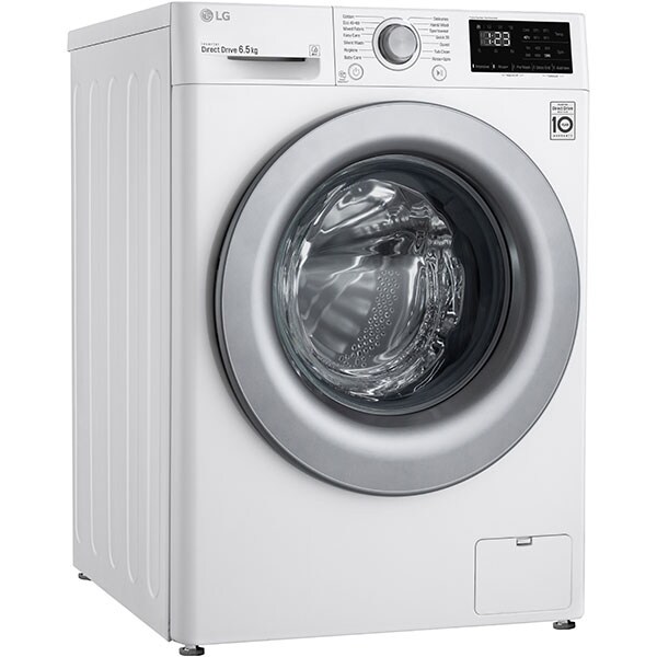 Masina de spalat rufe frontala slim LG F2WN2S6N4E, 6.5 kg, 1200rpm, Clasa E, alb