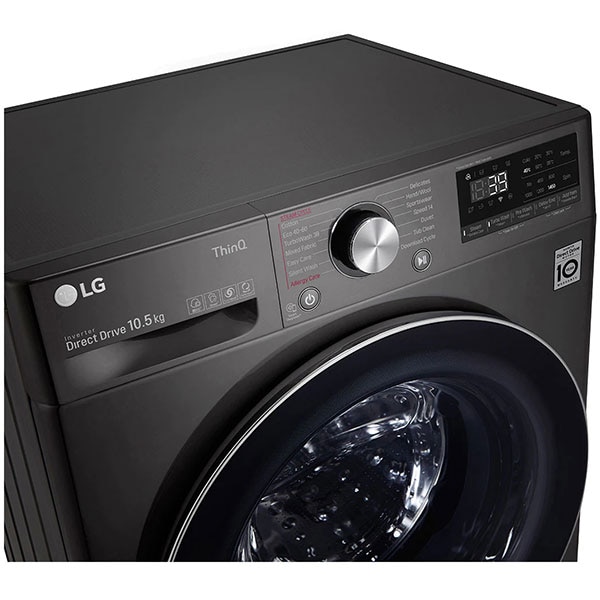 Masina de spalat rufe frontala LG F4WV910P2SE, Wi-Fi, 10.5 kg, 1400rpm, Clasa A, negru