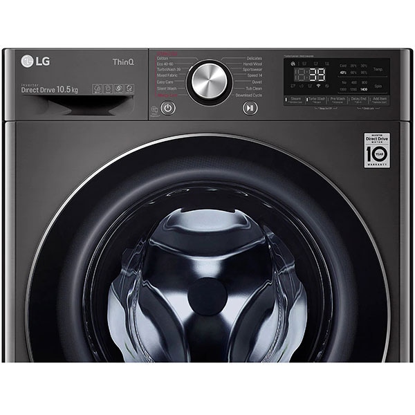 Masina de spalat rufe frontala LG F4WV910P2SE, Wi-Fi, 10.5 kg, 1400rpm, Clasa A, negru