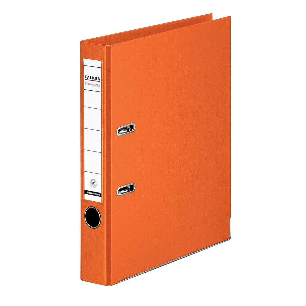 Biblioraft plastifiat FALKEN Chromcolor, A4, 50 mm, portocaliu