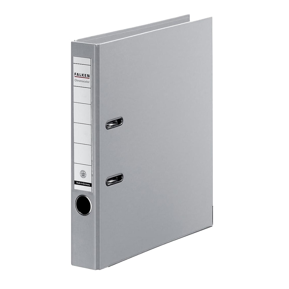 Biblioraft plastifiat FALKEN Chromcolor, A4, 50 mm, gri