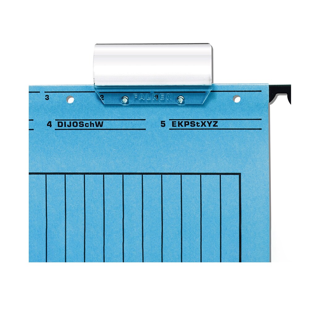 Suport etichete suspendabile FALKEN, 50 bucati, plastic, transparent