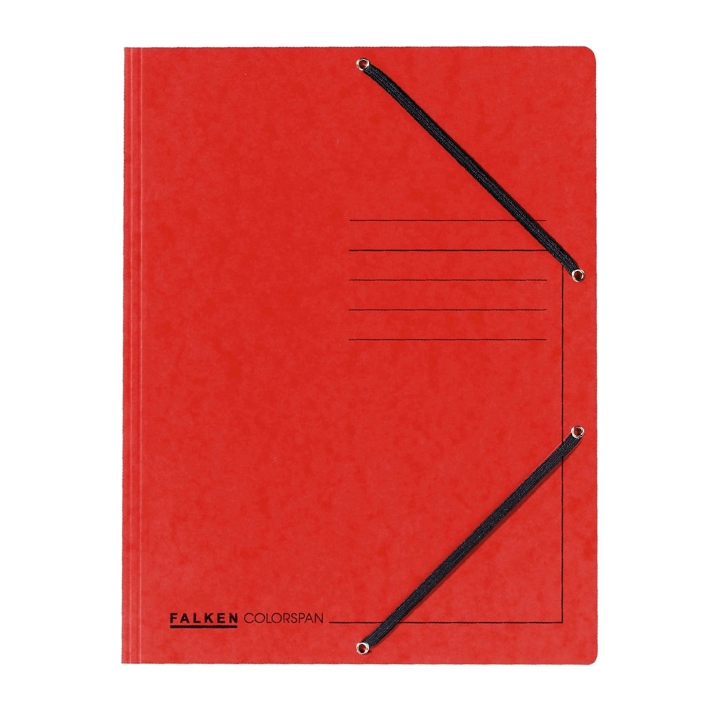 Dosar plic cu elastic FALKEN, A4, carton, rosu